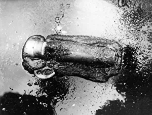 Blitz in London -- burnt-out incendiary device, WW2 Blitz in London -- burnt-out incendiary device, WW2