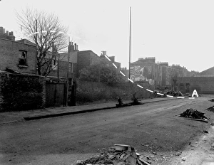 Blitz in London -- vehicle on roof in Peckham Hill Street Blitz in London -- vehicle on roof in Peckham Hill Street