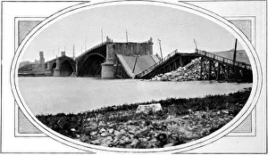 Blown-up bridge in Warsaw Blown-up bridge in Warsaw