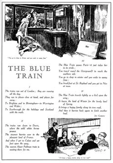 Poems Gallery: The Blue Train - illustrated poem