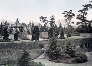 Bluff gardens Yokohama, Japan 1880s. Date: 1880s Bluff gardens Yokohama, Japan 1880s. Date: 1880s