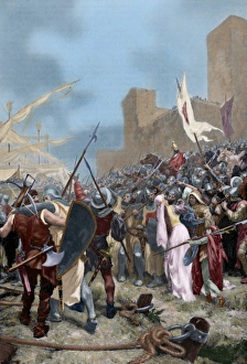 Boarding in Salou of James I of Aragon (1208-1276) to conque Boarding in Salou of James I of Aragon (1208-1276) to conque