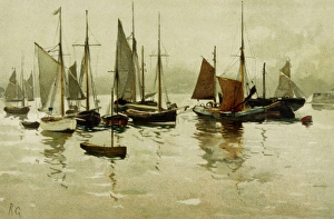 <b class=qtipBold><figcaption>Boats at Ipswich</figcaption></b><br>A miscellany of boats on the Orwell at Ipswich, Suffolk<br><em>© Mary Evans Picture Library</em> Boats at Ipswich