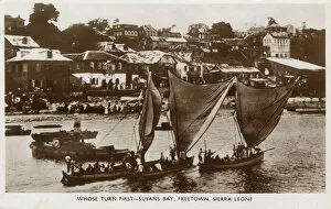 Boats in Susans Bay, Freetown, Sierra Leone