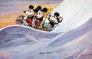 Bobsleighing! - three cartoon mice hit the slopes Bobsleighing! - three cartoon mice hit the slopes