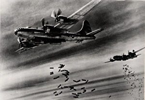 Boeing B-29s dropping incendiary bombs on Japan Boeing B-29s dropping incendiary bombs on Japan
