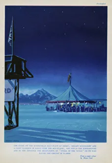 <b class=qtipBold><figcaption>Bonneville Salt Flats at night</figcaption></b><br>The scene on the Bonneville Salt Flats at night<br><em>© The Institution of Mechanical Engineers/Mary Evans</em> Bonneville Salt Flats at night