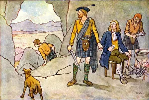 Bonnie Prince Charlie in hiding in the moors of Scotland Bonnie Prince Charlie in hiding in the moors of Scotland