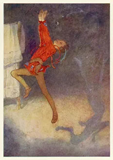 <b class=qtipBold><figcaption>Book/Peter Pan Dances</figcaption></b><br>Peter Pan dances with his shadow.<br><em>© Mary Evans Picture Library</em> Book/Peter Pan Dances