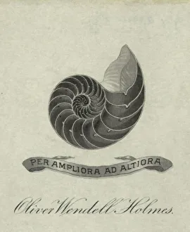 Bookplate of Oliver Wendell Holmes Bookplate of Oliver Wendell Holmes