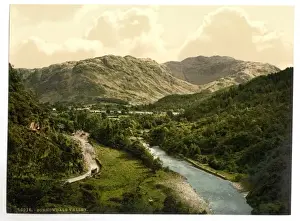 Prints of Borrowdale Valley, from Bowder Stone, Lake District, England. Date between ca. 1890 and ca. 1900 Lake Prints: Late 19th Century Lake District Print