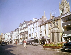 Boscawen Street with war memorial, Truro, Cornwall Boscawen Street with war memorial, Truro, Cornwall