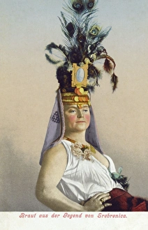 Bosnian Bridesmaid with elaborate headdress Bosnian Bridesmaid with elaborate headdress