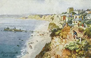 Prints of Bournemouth, Dorset - East Cliff Date: circa 1906 Dorset Prints: Bournemouth East Cliff Print circa 1906