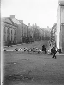 Related Images Collection: Boxing Day Hunt, Castle Square, Haverfordwest, South Wales