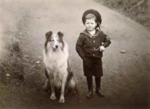 <b class=qtipBold><figcaption>Boy and Collie</figcaption></b><br>A rough collie sits beside a boy in a sailor suit.<br><em>© Mary Evans Picture Library</em> Boy and Collie