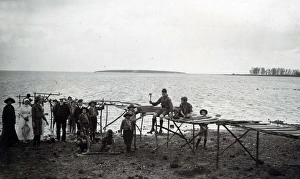 Boy scouts building a wooden jetty, Mauritius Boy scouts building a wooden jetty, Mauritius