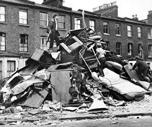 Boys on a pile of rubbish, Balham, SW London Boys on a pile of rubbish, Balham, SW London