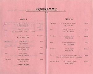 Bradford workhouse concert programme Bradford workhouse concert programme