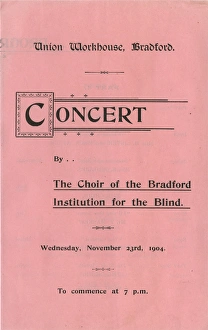 Bradford workhouse concert programme cover Bradford workhouse concert programme cover