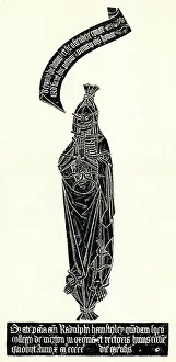 Rector Gallery: Brass rubbing, Ralph Hamsterley, rector of Oddington, Oxon