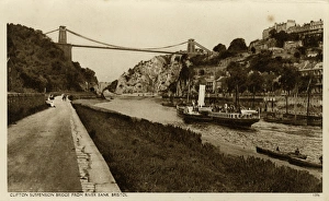 Bristol - Clifton Suspension Bridge from the Riverbank Bristol - Clifton Suspension Bridge from the Riverbank
