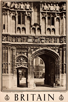 Britain poster, Canterbury, Christ Church Gate Britain poster, Canterbury, Christ Church Gate