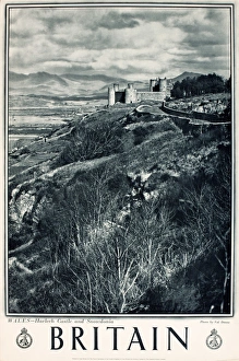 Britain poster, Harlech Castle and Snowdonia Britain poster, Harlech Castle and Snowdonia