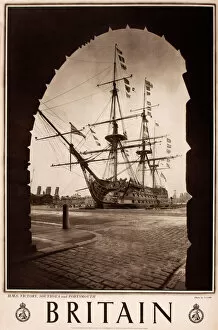 Britain poster, HMS Victory, Southsea and Portsmouth