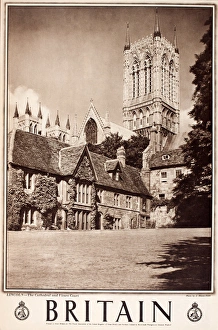 Britain poster, Lincoln Cathedral and Vicars Court Britain poster, Lincoln Cathedral and Vicars Court