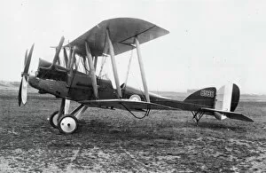 Corps Gallery: British BE 12 biplane on an airfield, WW1