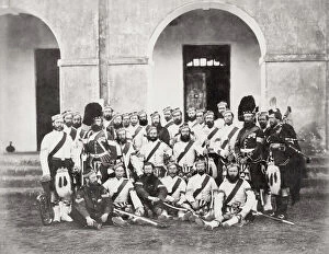 1864 Gallery: British army in India - NC officers 93rd Highlanders 1864