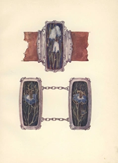 Holme Gallery: British art nouveau buckle in wrought silver