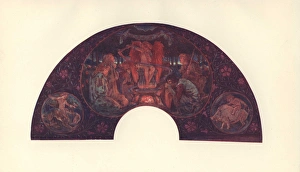 Holme Gallery: British art nouveau design for painted fan