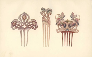 Holme Gallery: British art nouveau hair combs by BJ Barrie