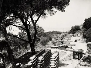 British artillery battery on the heights above the sea, Gibr British artillery battery on the heights above the sea, Gibr
