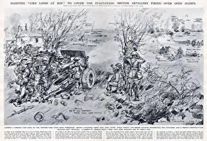 British artillery covering the evacuation of Dunkirk, WW2 British artillery covering the evacuation of Dunkirk, WW2
