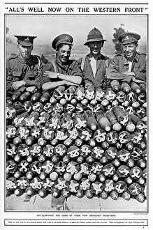 British artillery men with shells, WW1