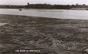 Plank Gallery: British Columbia, East Canada - River Log Boom at the Mills
