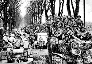 Area Gallery: British Infantry and Tanks, Reichswald; World War Two, 1945