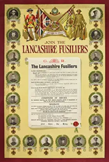 Lancashire Fusiliers Recruitment Print, 1920