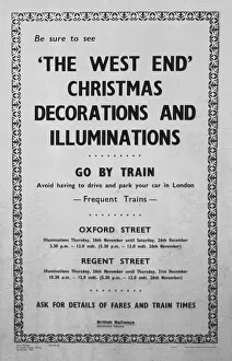British Railways poster, Christmas illuminations British Railways poster, Christmas illuminations