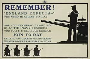 Join Gallery: British Royal Naval Recruitment Poster, WW1