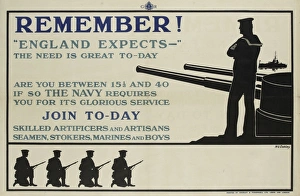 British Royal Naval Recruitment Poster, WW1 British Royal Naval Recruitment Poster, WW1