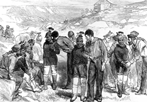 British Sailors meeting Greenland Women, Disco Island, 1875 British Sailors meeting Greenland Women, Disco Island, 1875