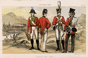 <b class=qtipBold><figcaption>British Sappers 1823</figcaption></b><br>Sappers and Miners in uniform<br><em>© Mary Evans Picture Library</em> British Sappers 1823