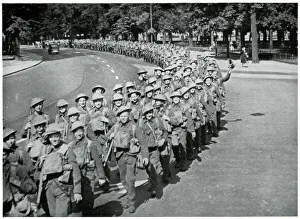 British soldiers marching to be taken to France, Sept 1939 British soldiers marching to be taken to France, Sept 1939