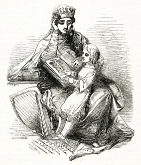 The British Valhalla -- King Alfred reading to his mother The British Valhalla -- King Alfred reading to his mother