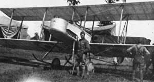 British Vickers FB5 biplane on an airfield, WW1 British Vickers FB5 biplane on an airfield, WW1