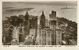 Broadway, Downtown and the Entrance to the Harbour, New York Broadway, Downtown and the Entrance to the Harbour, New York